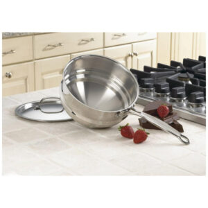 ECTQIXTMO9000B_5 jpg - Panela para Molhos e Cobertura a Banho Maria 4 Litros, Aço Inoxidável, Cuisinart 7111 20 Chefs Classic