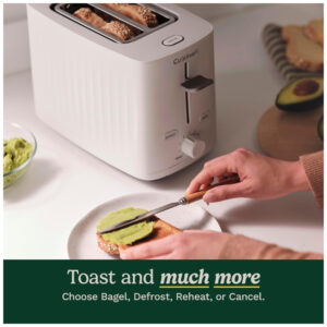 ECTQJZJ8N4WC0B_3 jpg - Torradeira 2 Fatias com Bandeja de Migalhas, 7 Níveis de Tostagem, Configurações de Bagel e Descongelamento, 110V 900W, CUISINART, Branca