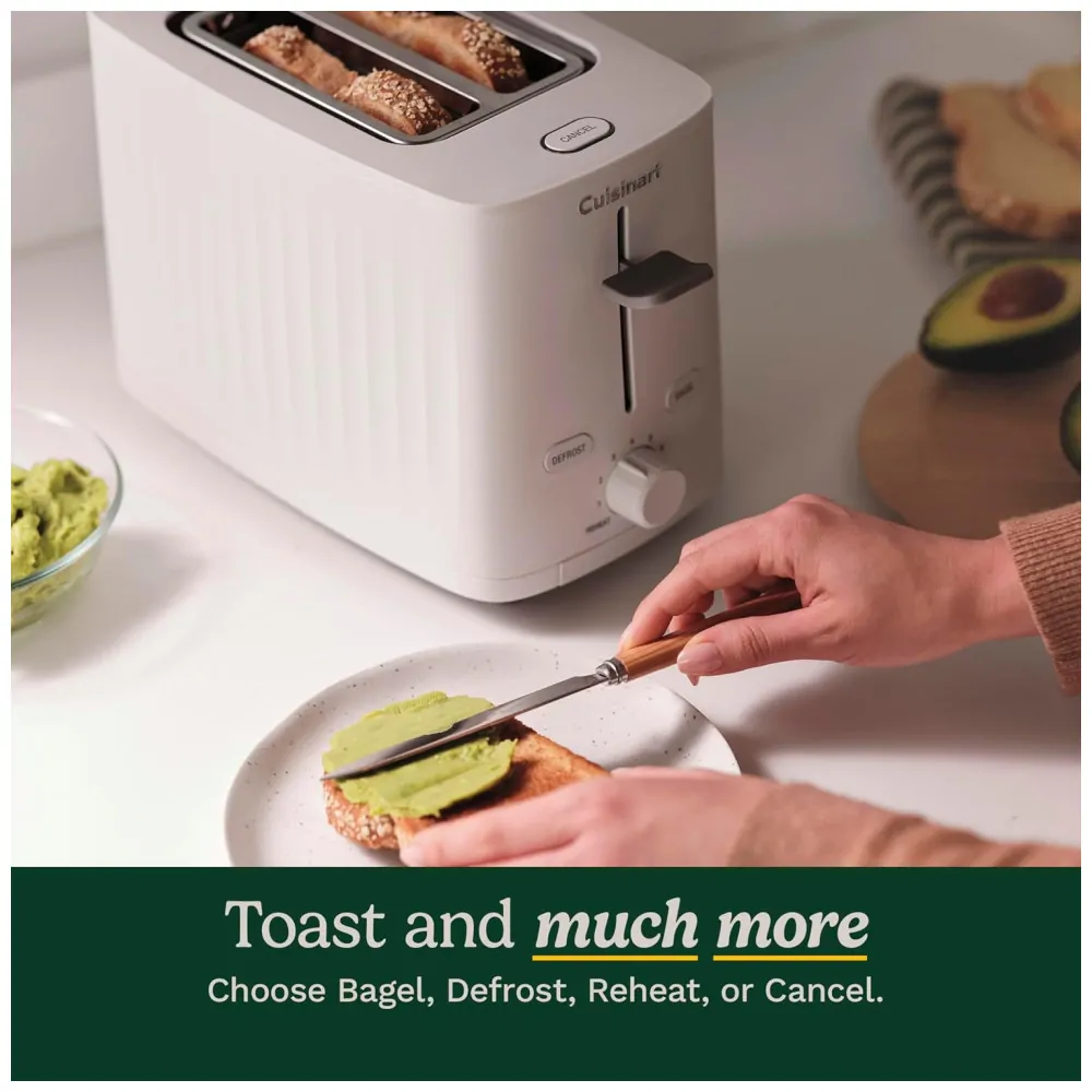 ECTQJZJ8N4WC0B_3 jpg - Torradeira 2 Fatias com Bandeja de Migalhas, 7 Níveis de Tostagem, Configurações de Bagel e Descongelamento, 110V 900W, CUISINART, Branca