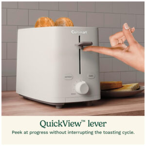 ECTQJZJ8N4WC0B_4 jpg - Torradeira 2 Fatias com Bandeja de Migalhas, 7 Níveis de Tostagem, Configurações de Bagel e Descongelamento, 110V 900W, CUISINART, Branca