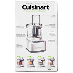 Processador de Alimentos Elemental 8 Copos 350 Watts, 110v, CUISINART FP 8SV, Preto