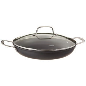 ECTQKMA4PE000B_0 jpg - Panela Antiaderente de 30 cm com Tampa de Vidro e 2 Alças, Ideal para Uso Diário na Cozinha, Cuisinart 625 30D
