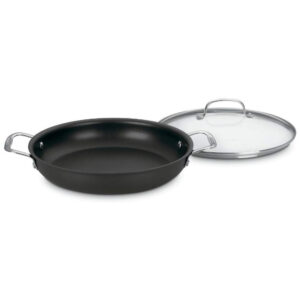 ECTQKMA4PE000B_2 jpg - Panela Antiaderente de 30 cm com Tampa de Vidro e 2 Alças, Ideal para Uso Diário na Cozinha, Cuisinart 625 30D