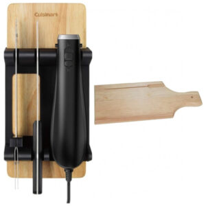 ECTQKQWWXPR70B_0-2 jpg - CEK 41 Faca Elétrica em Aço Inoxidável com Tábua de Corte de Madeira, 110v, CUISINART, Preto