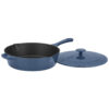 ECTQML6K9V100B_0 jpg - Frigideira de Ferro Fundido Esmaltada e Pre Preparada, CUISINART CI45 30BG, Azul