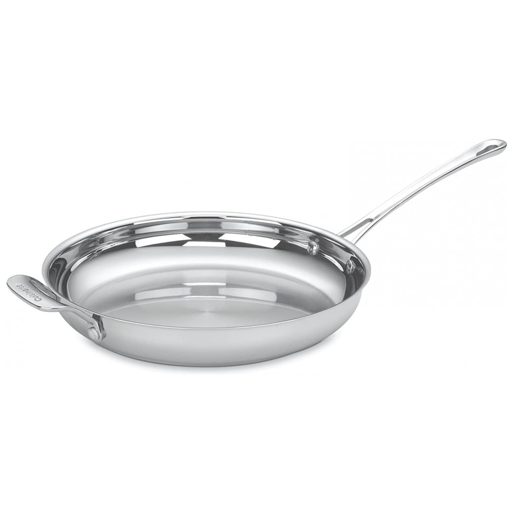 ECTQMN0GPW200B_0 jpg - Frigideira Antiaderente Profissional em Aço Inoxidável, Cuisinart 422 30H