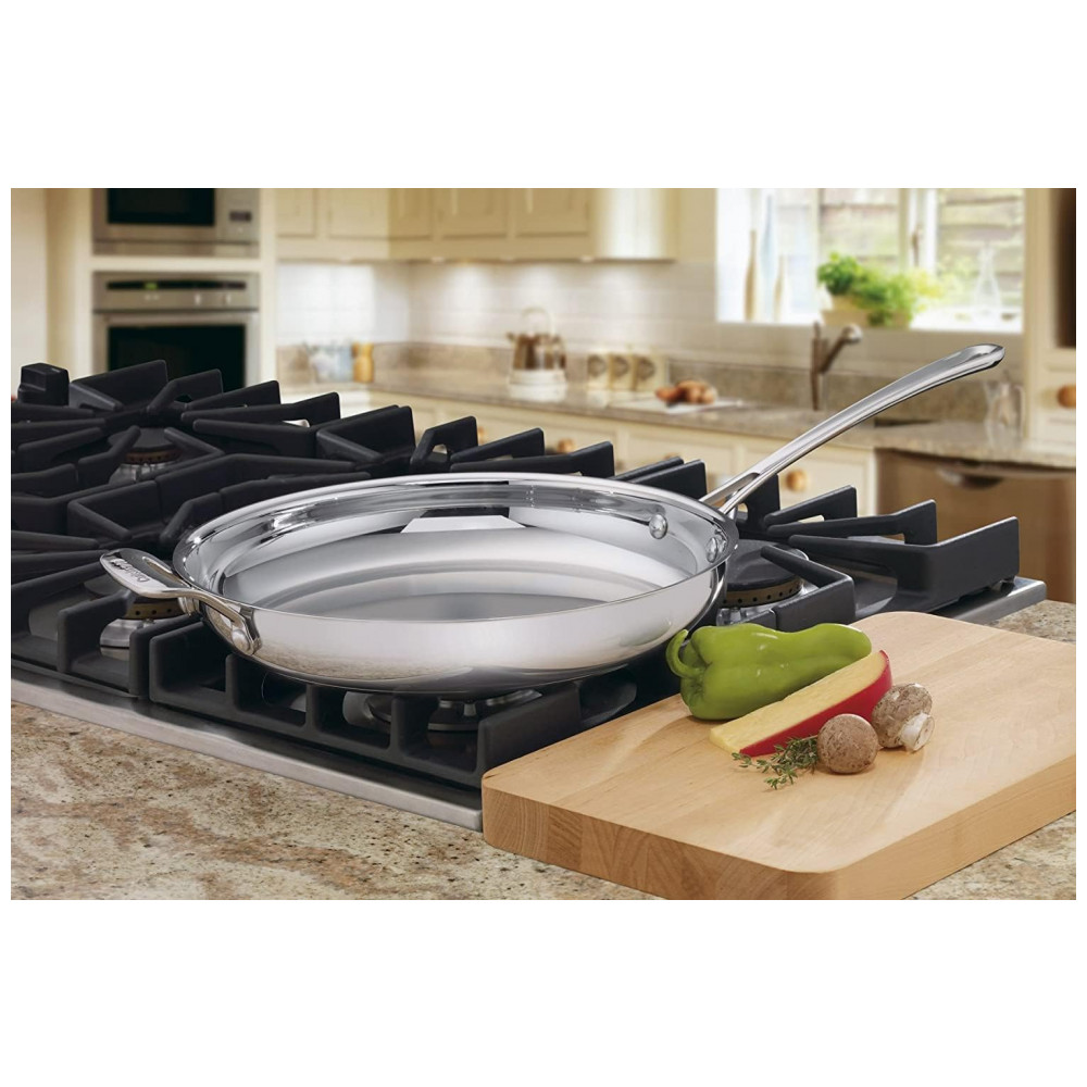 ECTQMN0GPW200B_1 jpg - Frigideira Antiaderente Profissional em Aço Inoxidável, Cuisinart 422 30H