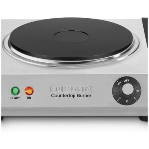 Cooktop Elétrico Portátil com Queimador de Ferro Fundido, Aço Inoxidável, 110V 1300W, CUISINART CB 30, Prateado
