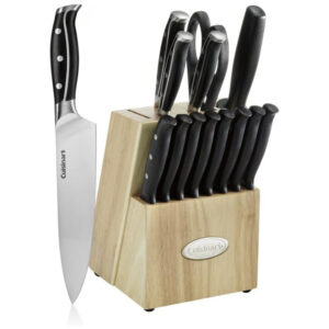 ECTQNFXMYKX60B_0 jpg - Conjunto de Facas com Afiador Embutido e Bloco de Bancada 15 Peças, CUISINART C77TRN 15P, Preto
