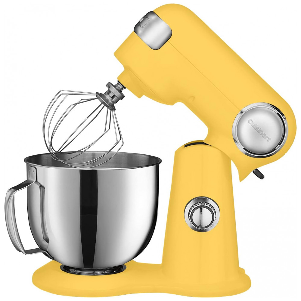 ECTQNMWBCX490B_1-3 jpg - SM 50Y Batedeira de Bancada 4L com 12 Velocidades, Aço Inoxidável, 500W, Amarela, 110v, CUISINART, Amarelo
