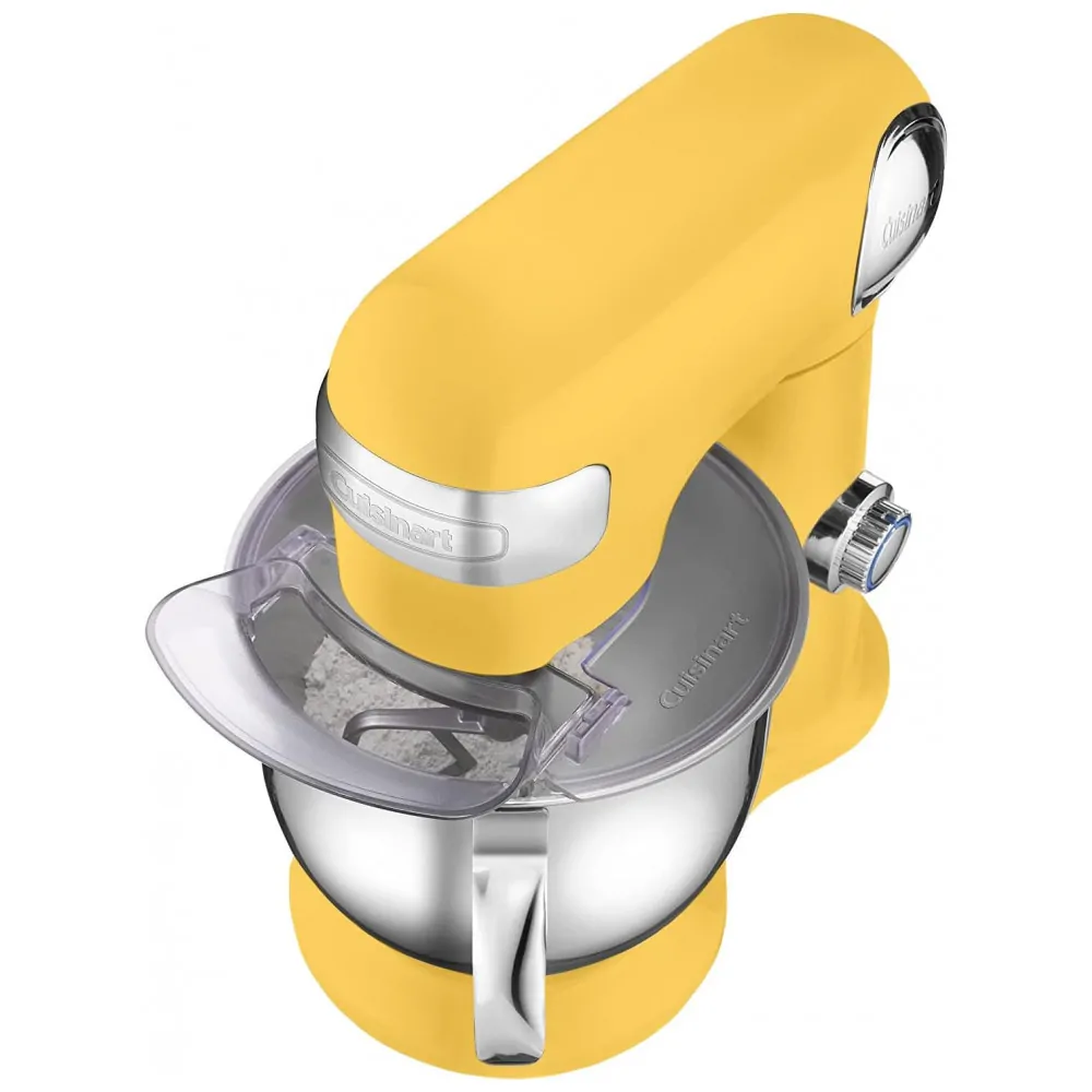 ECTQNMWBCX490B_2-3 jpg - SM 50Y Batedeira de Bancada 4L com 12 Velocidades, Aço Inoxidável, 500W, Amarela, 110v, CUISINART, Amarelo