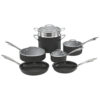 ECTQO104Q1400B_0-2 jpg - Conjunto de Panelas e Frigideiras Antiaderentes de Aço Anodizado Peças, CUISINART DSA 11, Preto