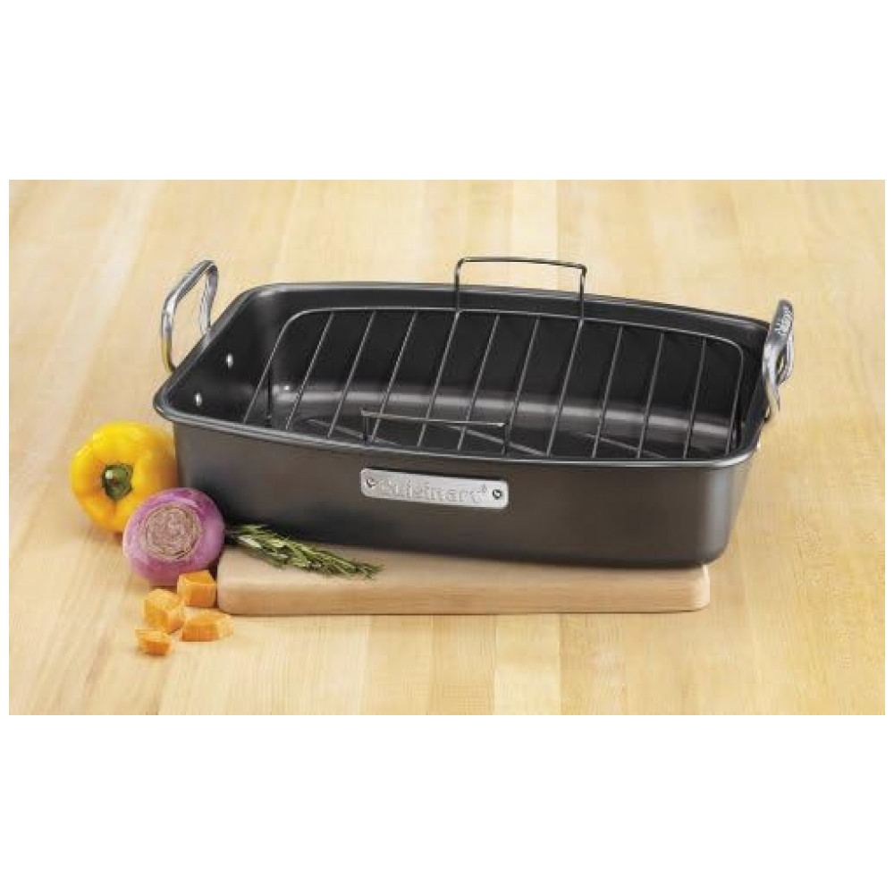 ECTQOB0VDQ500B_3 jpg - Forma Assadeira em Aço Inoxidável com Grelha Removível, Cuisinart ASR 1713V