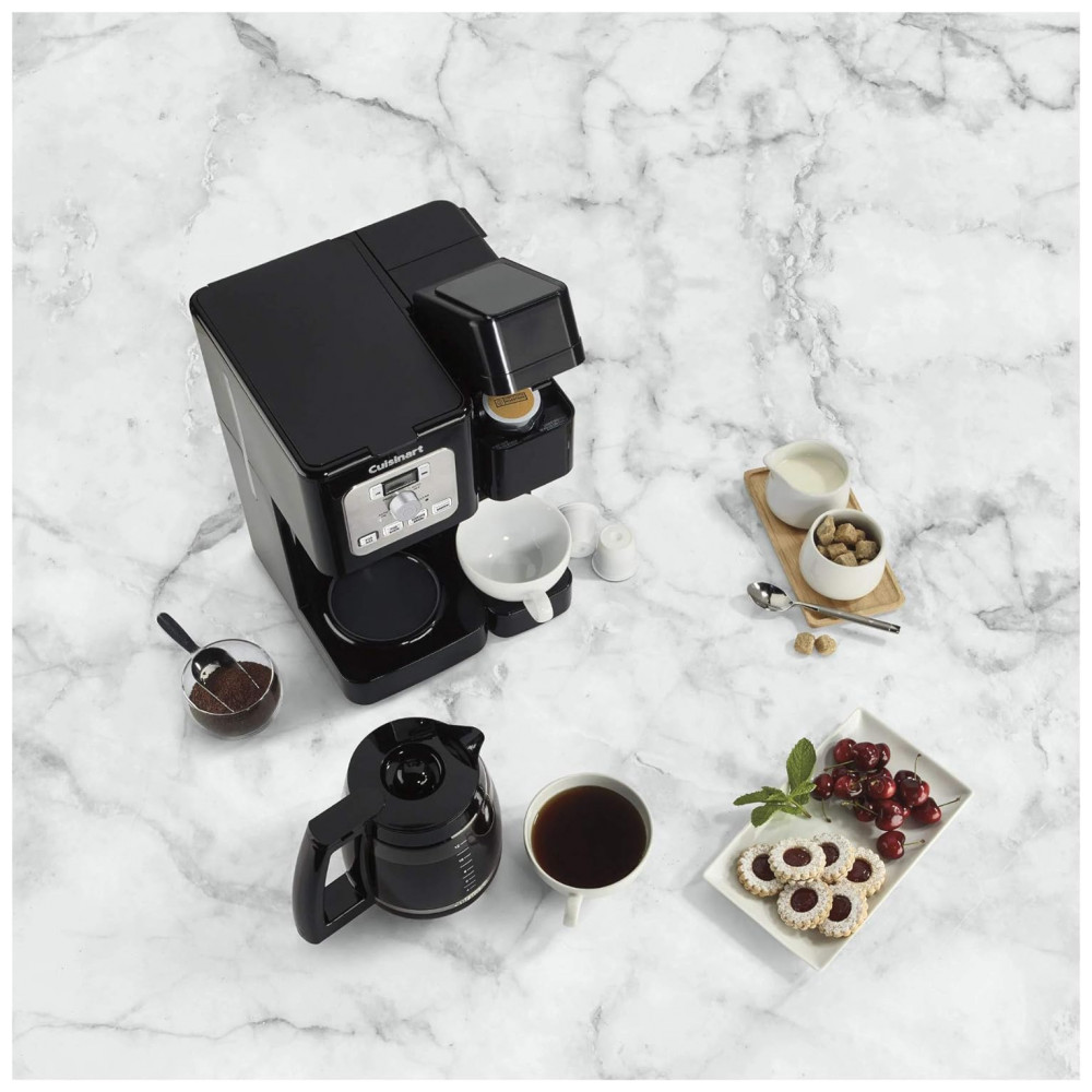 ECTQPSFHS7590B_4-3 jpg - Cafeteira Elétrica Programável SS 12 Reservatório 1.8L com Tela LCD e Pote de Aço Inox, 110v, CUISINART, Preto