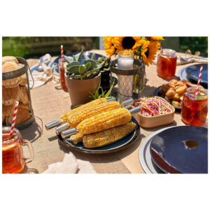 ECTQQNE2RT310B_5 jpg - Luxo Acessório Churrasco Grill 20 peças, Aço Inox Temómetro, CUISINART CGS 5020, Prateado