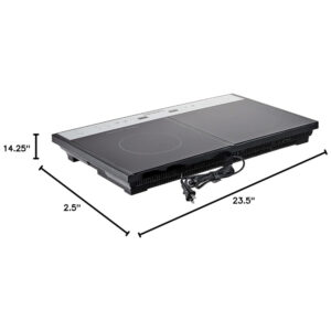 Cooktop Elétrico de Indução, com Queimador Duplo, 110V 1800W, CUISINART ICT 60P1, Preto