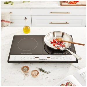 Cooktop Elétrico de Indução, com Queimador Duplo, 110V 1800W, CUISINART ICT 60P1, Preto