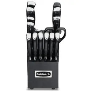 ECTQR112DP8B0B_1 jpg - Conjunto de Facas Cuisinart C77BTR15PBK em Aço Inoxidável com Bloco de Bancada Multinível, 15 Peças, Preta