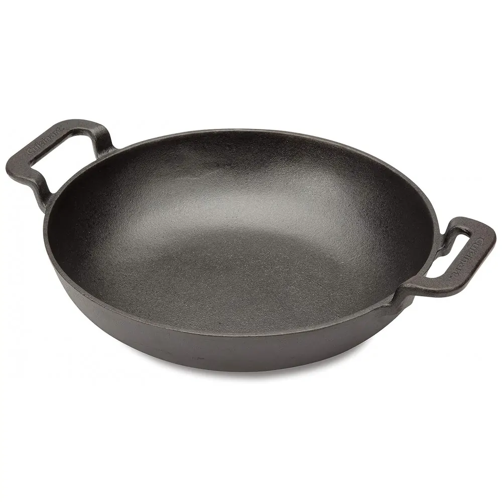 ECTQR9YCQJ180B_0 jpg - CCW 800 Frigideira de Ferro Fundido Pre Preparada, CUISINART CGL 330, Preto