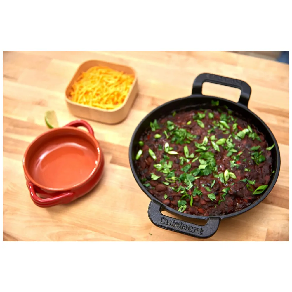 ECTQR9YCQJ180B_5 jpg - CCW 800 Frigideira de Ferro Fundido Pre Preparada, CUISINART CGL 330, Preto