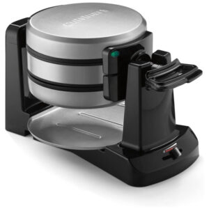 ECTQRTV5QBM80B_0-1 jpg - Máquina de fle Dupla Antiaderente e Rotativa, Aço Inox, 1400W, 110v, CUISINART WAF F40, Prateado