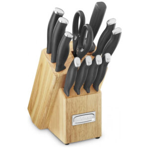 ECTQS0J5U7M10B_2 jpg - Conjunto de Facas em Aço Inoxidável com Bloco de Bancada, 12 Peças, Cuisinart C77SSB, Preto