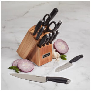 ECTQS0J5U7M10B_5 jpg - Conjunto de Facas em Aço Inoxidável com Bloco de Bancada, 12 Peças, Cuisinart C77SSB, Preto