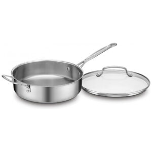 ECTQSEE4GHL10B_2 jpg - Conjunto de Panelas e Frigideiras de Aço Inoxidável, 17 Peças, CUISINART 77 17N, Prateado