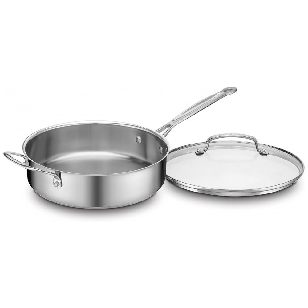 ECTQSEE4GHL10B_2 jpg - Conjunto de Panelas e Frigideiras de Aço Inoxidável, 17 Peças, CUISINART 77 17N, Prateado