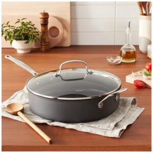 ECTQSG5OL1000B_6 jpg - Panela Saute de 3,3L com Revestimento Antiaderente Anodizado, Cuisinart Chef s Classic 633 30HP1, Preto