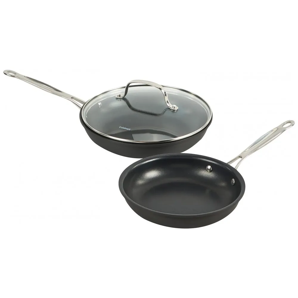 ECTQSJ677OI10B_1 jpg - Conjunto de Panelas e Frigideira Antiaderente em Aço Anodizado, 14 Peças, Cuisinart 66 14N