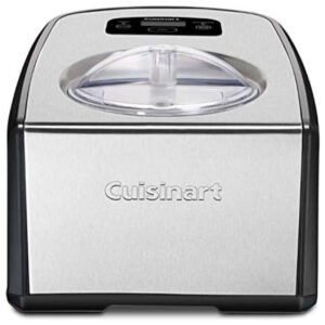 ECTQSSPT9YK80B_1 jpg - Máquina de Sorvete Automática com Compressor, Painel Digital e Livro de Sorvetes Caseiros, Cuisinart ICE 100, Prata