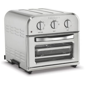 Forno Elétrico Compacto de Bancada 6 em 1 com Função Air Fryer, Temporizador, Cesta, Assadeira e Bandeja Coletora 110V 1800W, Cuisinart, Prata