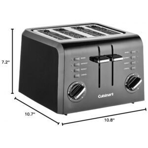 ECTQU28P52D00B_8 jpg - Torradeira, com 4 fatias, 900W, preta, 110v, CUISINART CPT 142BK, Preto