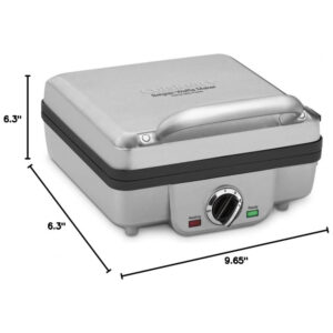 ECTQUBE6TQE00B_5 jpg - Máquina de fle Belga 4 Fatias 6 Configurações Aço Inoxidável, 110v, CUISINART WAF 300P1, Prateado
