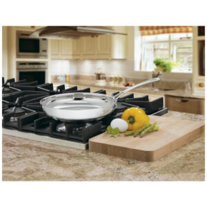 ECTQUZ33TC300B_1 jpg - Frigideira Antiaderente Profissional em Aço Inoxidável, Cuisinart Contour