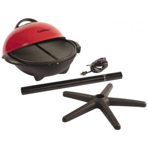 ECTQVB6JKVK90B_2 jpg - Churrasqueira Grill Elétrica 2 em 1 até 12 Porções com Chapa Antiaderente, 110V, Cuisinart CEG115, Vermelha