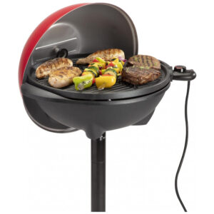 ECTQVB6JKVK90B_4 jpg - Churrasqueira Grill Elétrica 2 em 1 até 12 Porções com Chapa Antiaderente, 110V, Cuisinart CEG115, Vermelha