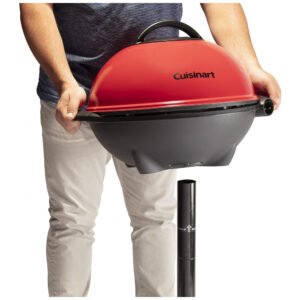 ECTQVB6JKVK90B_7 jpg - Churrasqueira Grill Elétrica 2 em 1 até 12 Porções com Chapa Antiaderente, 110V, Cuisinart CEG115, Vermelha