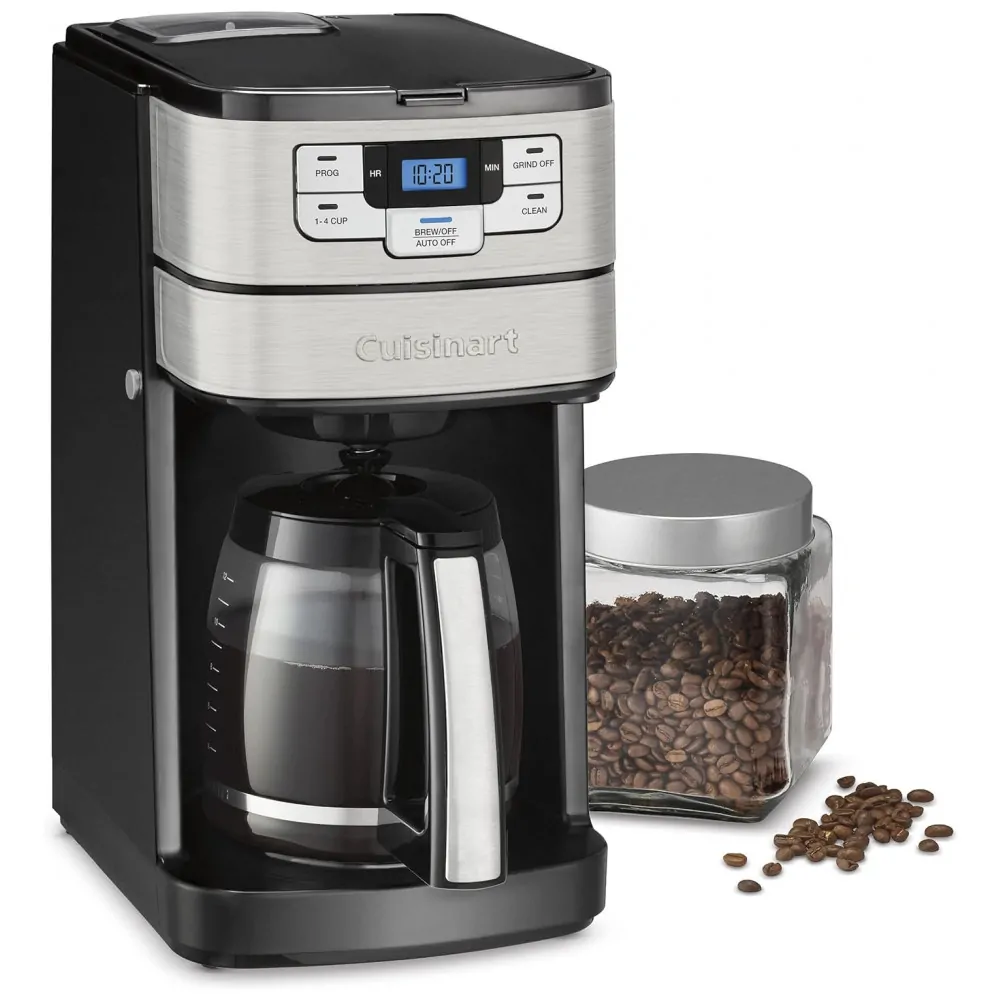 ECTQVPM4KCD80B_1-1 jpg - Cafeteira Elétrica Programável 12 Xícaras Programável e Automática, 1025W, 110v, CUISINART DGB 400, Cinza