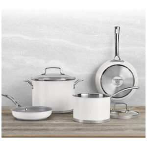 ECTQVR8Y19H90B_1 jpg - Jogo de Panelas com Revestimento Antiaderente, 11 Peças, Cuisinart MW89, Branco