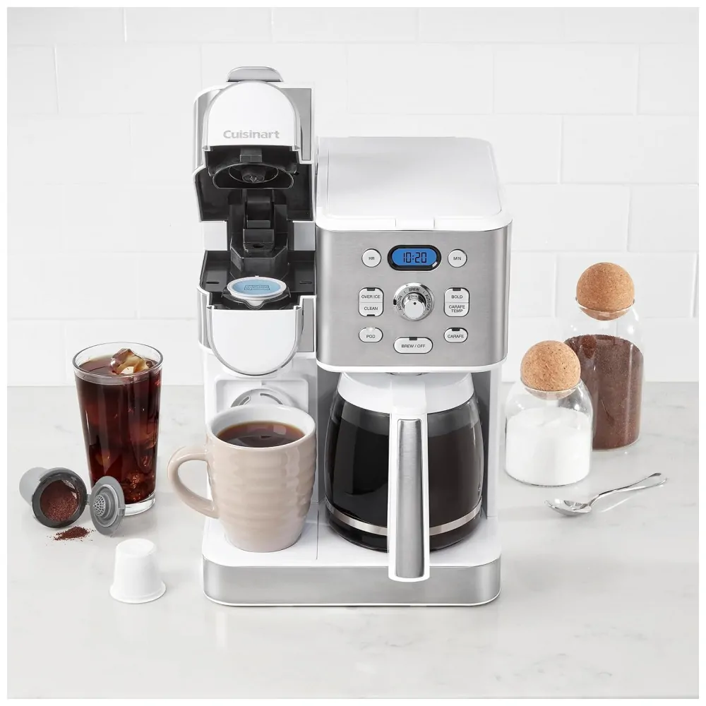 ECTQW8BDX8PB0B_4 jpg - Cafeteira Programável 1 Litro em Aço Inoxidável com Painel Digital, 110V 800W, Cuisinart, Branca