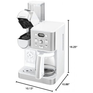 ECTQW8BDX8PB0B_5 jpg - Cafeteira Programável 1 Litro em Aço Inoxidável com Painel Digital, 110V 800W, Cuisinart, Branca