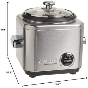 Panela de Arroz Elétrica, Aço Inoxidável, 4 Xícaras, 110v, CUISINART CRC 400, Prateado