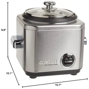 Panela de Arroz Elétrica, Aço Inoxidável, 4 Xícaras, 110v, CUISINART CRC 400, Prateado