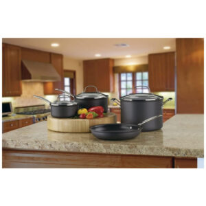 ECTQWH5OL1000B_4 jpg - Conjunto de Panelas Antiaderente em Aço Anodizado, 7 Peças, Cuisinart 66 7 Chefs Classic