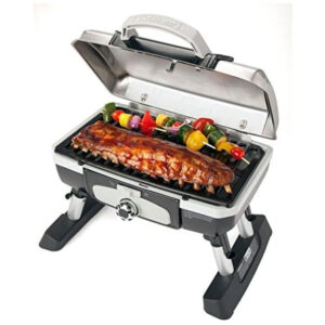 ECTQY4F2RT310B_1 jpg - Grill, Churrasqueira, Gás, Aço Inox., 110v, CUISINART CGG 180TS, Prateado