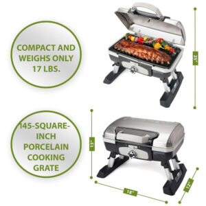 ECTQY4F2RT310B_5 jpg - Grill, Churrasqueira, Gás, Aço Inox., 110v, CUISINART CGG 180TS, Prateado