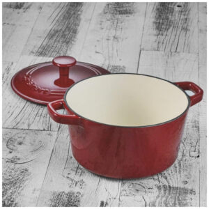 ECTQC059A8100B_3 jpg - Panela Caçarola Antiaderente 3 Litros em Aço Esmaltado, Cuisinart Chefs Classic, Vermelha