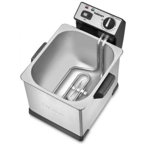 ECTQE67CECJ10B_2 jpg - Fritadeira Elétrica Dupla Profissional 3,4 Litros de Capacidade, Aço Inoxidável, 110V 1800W, Cuisinart CDF 170
